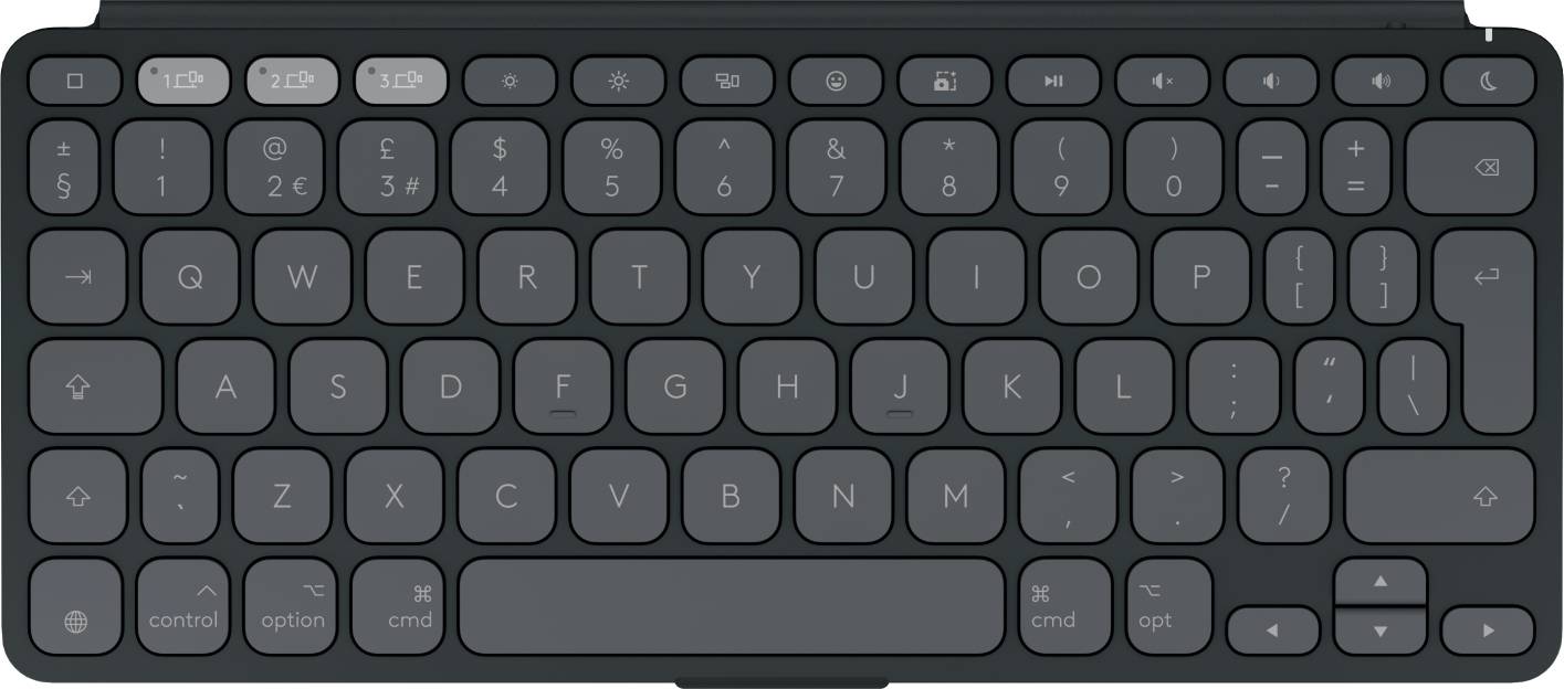 Logitech Keys-To-Go 2 for iPad - Tastatur - built-in cover - Bluetooth LE - Graphite - TL: US, QWERTY-3