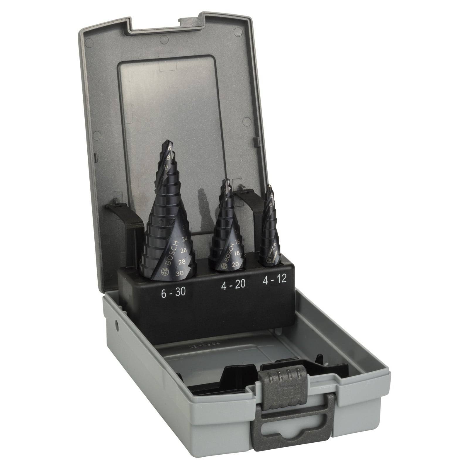 Bosch Stufenbohrer HSS-AlTiN-Set, 3tlg., 4 - 12 mm, 4 - 20 mm, 6 - 30 mm - 2608588069-0