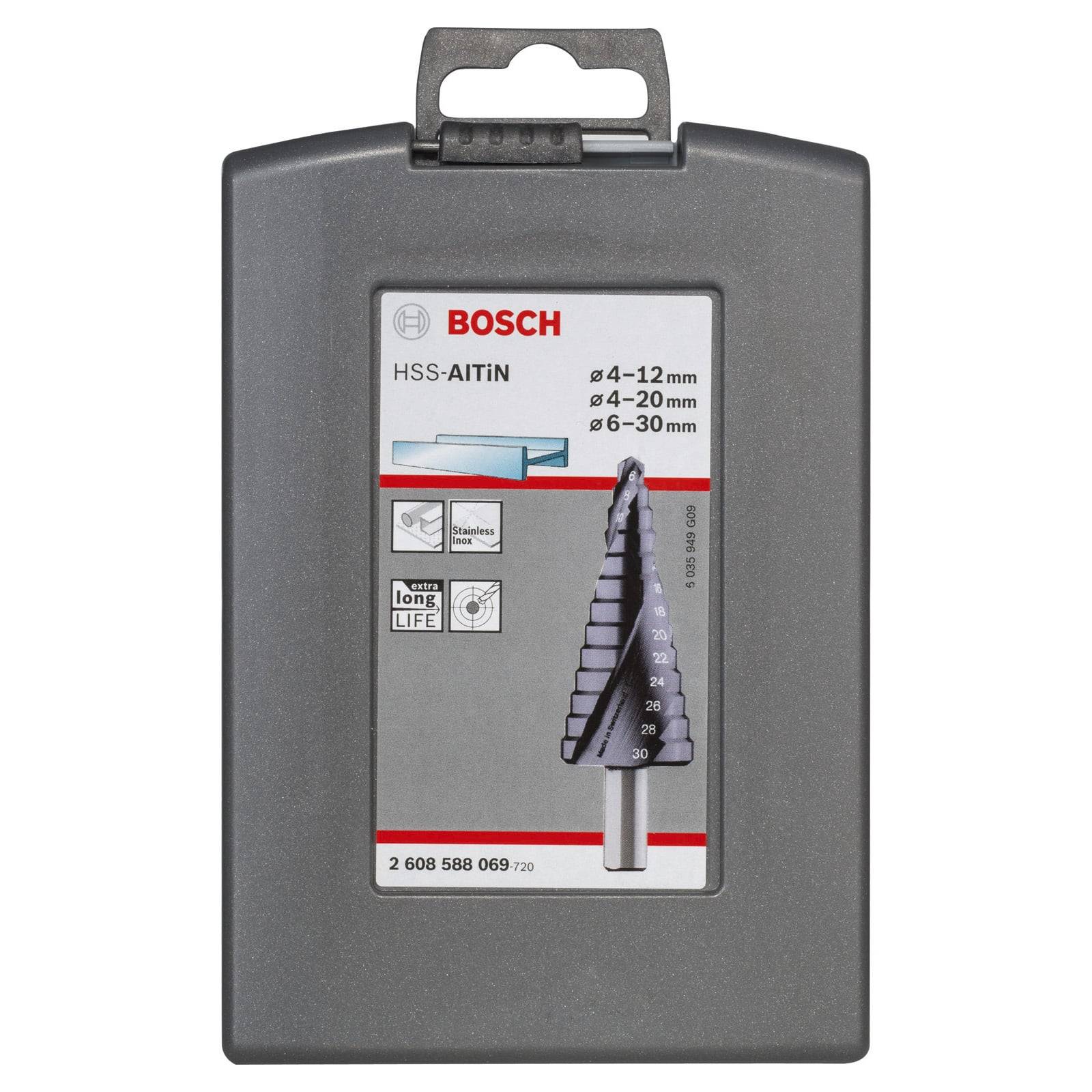Bosch Stufenbohrer HSS-AlTiN-Set, 3tlg., 4 - 12 mm, 4 - 20 mm, 6 - 30 mm - 2608588069-4