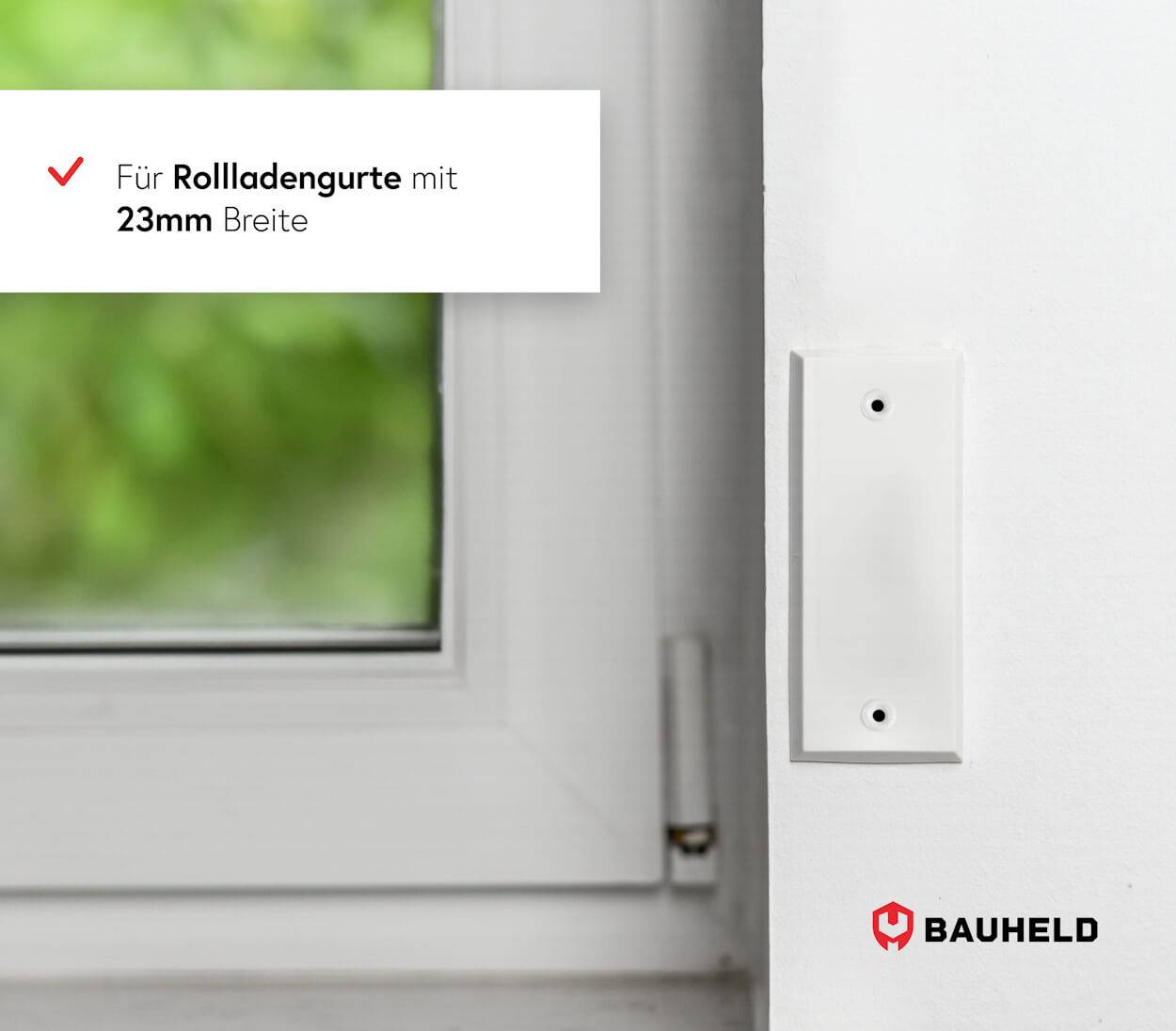 BAUHELD Metall Gurtwickler Abdeckplatte 135mm Geschlossen Beschichtet-3