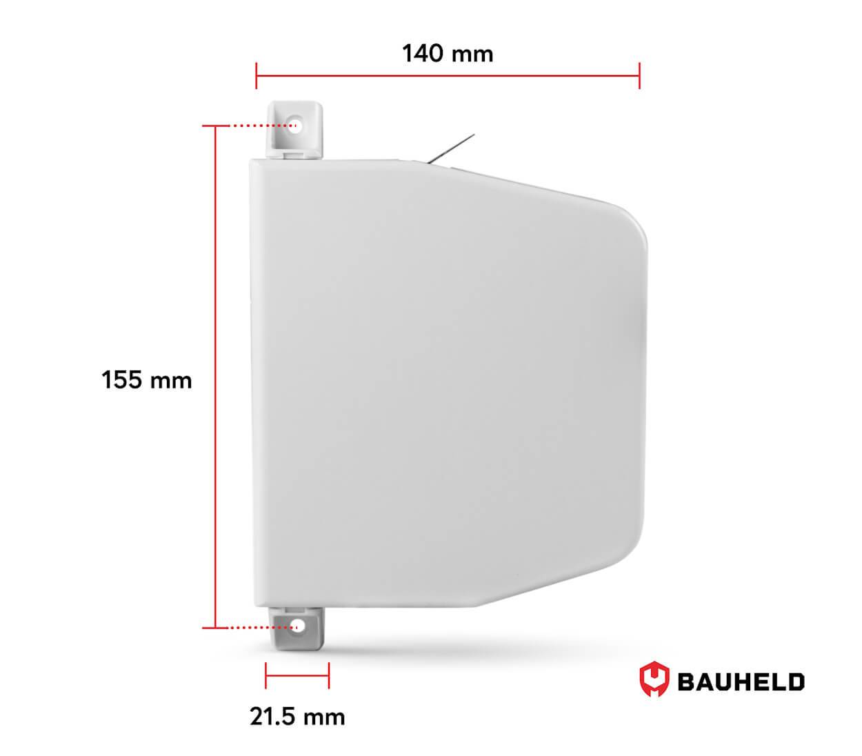 BAUHELD Rollladen Gurtwickler Aufputz 14mm Mini Aufklappbar mit Kunststofftrommel Weiß-1