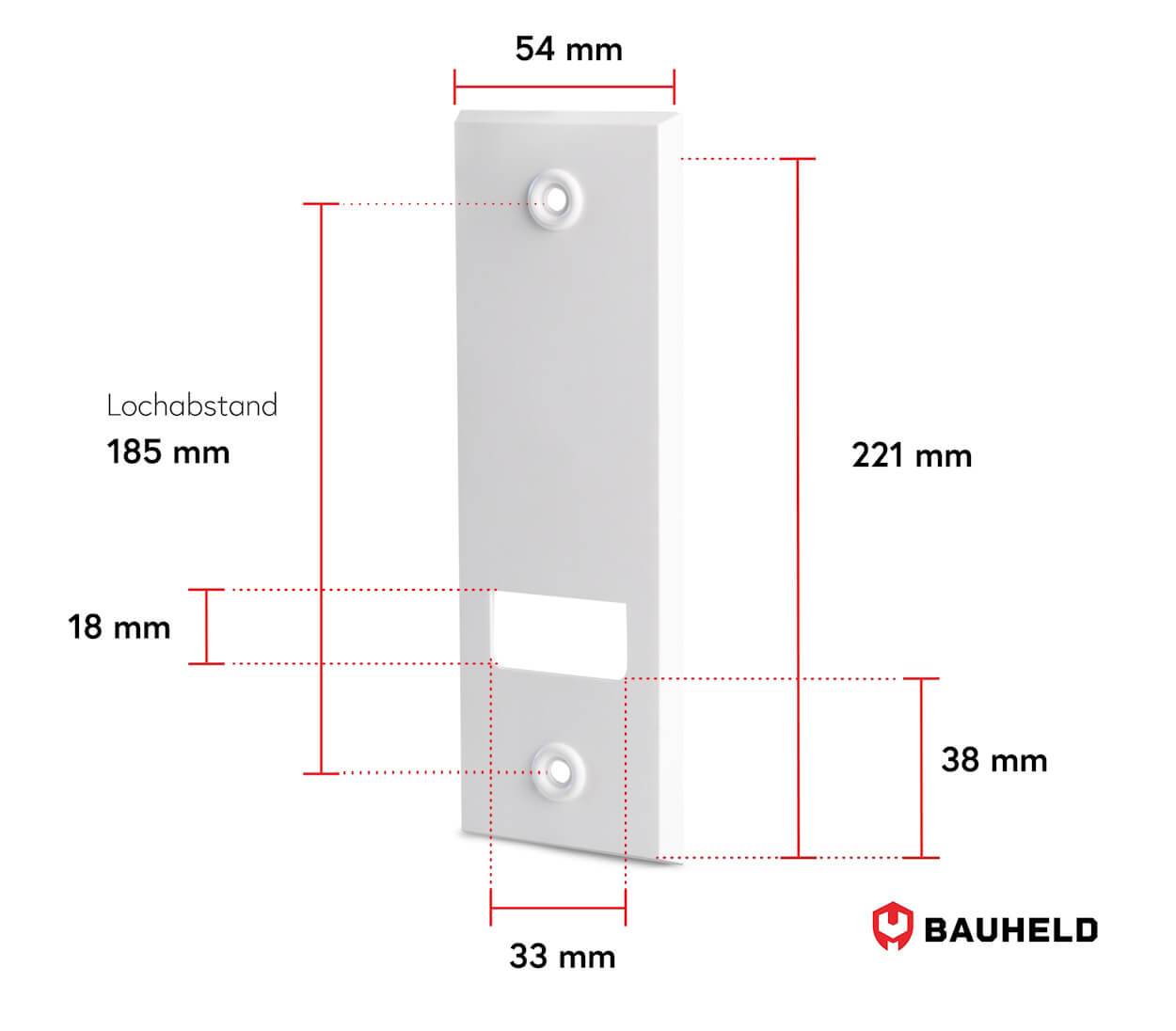 BAUHELD Rollladen Gurtwickler Abdeckplatte 185mm 6 Stück-1