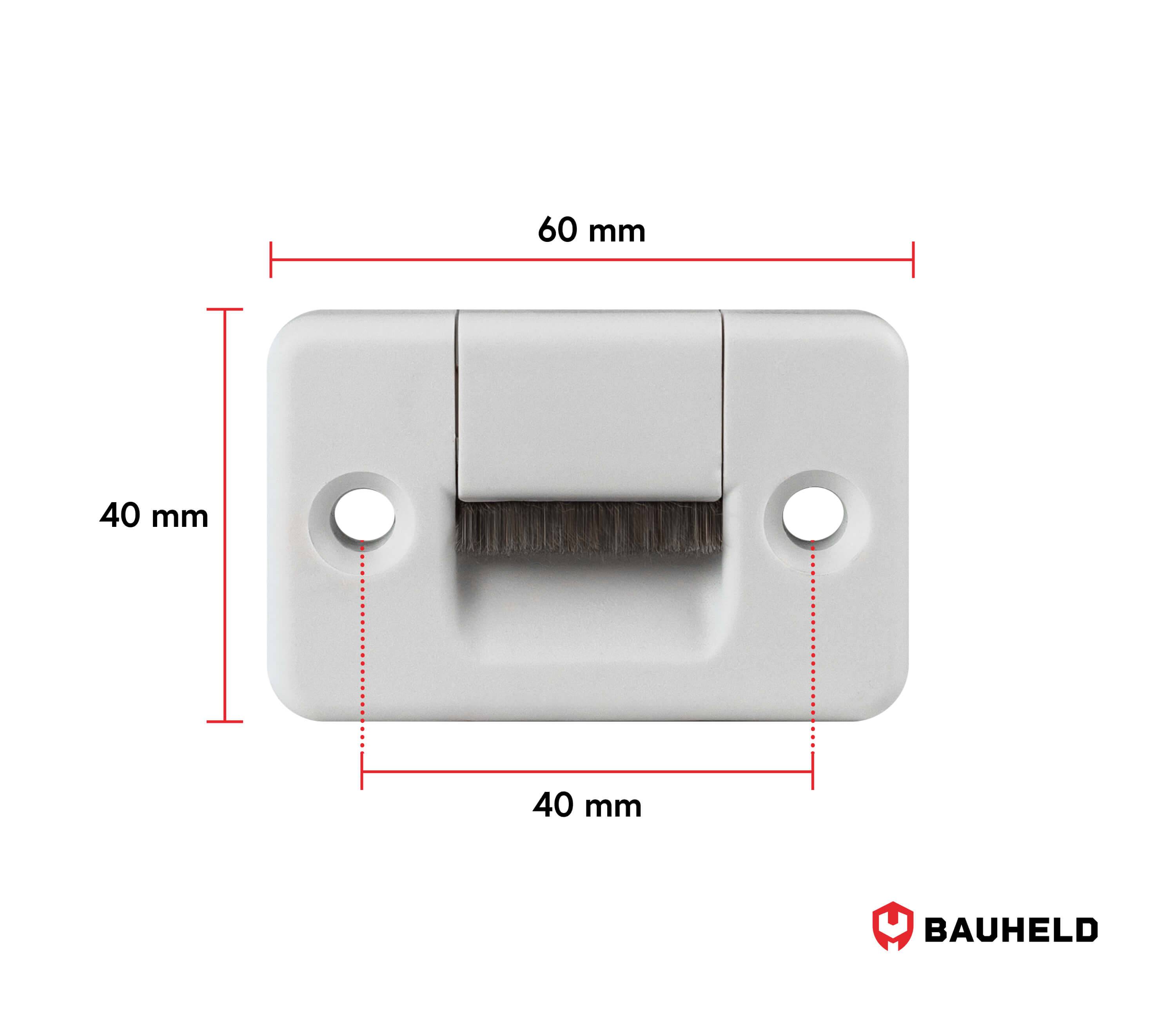 BAUHELD Rollladen Gurtführung 23mm Eckig ohne Gurtausbau Weiß 5 Stück-1