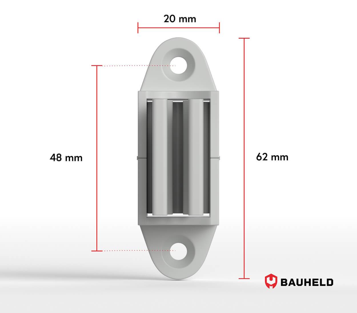 BAUHELD Rollladen Kurbelhalter Höhenverstellbar Grau-1
