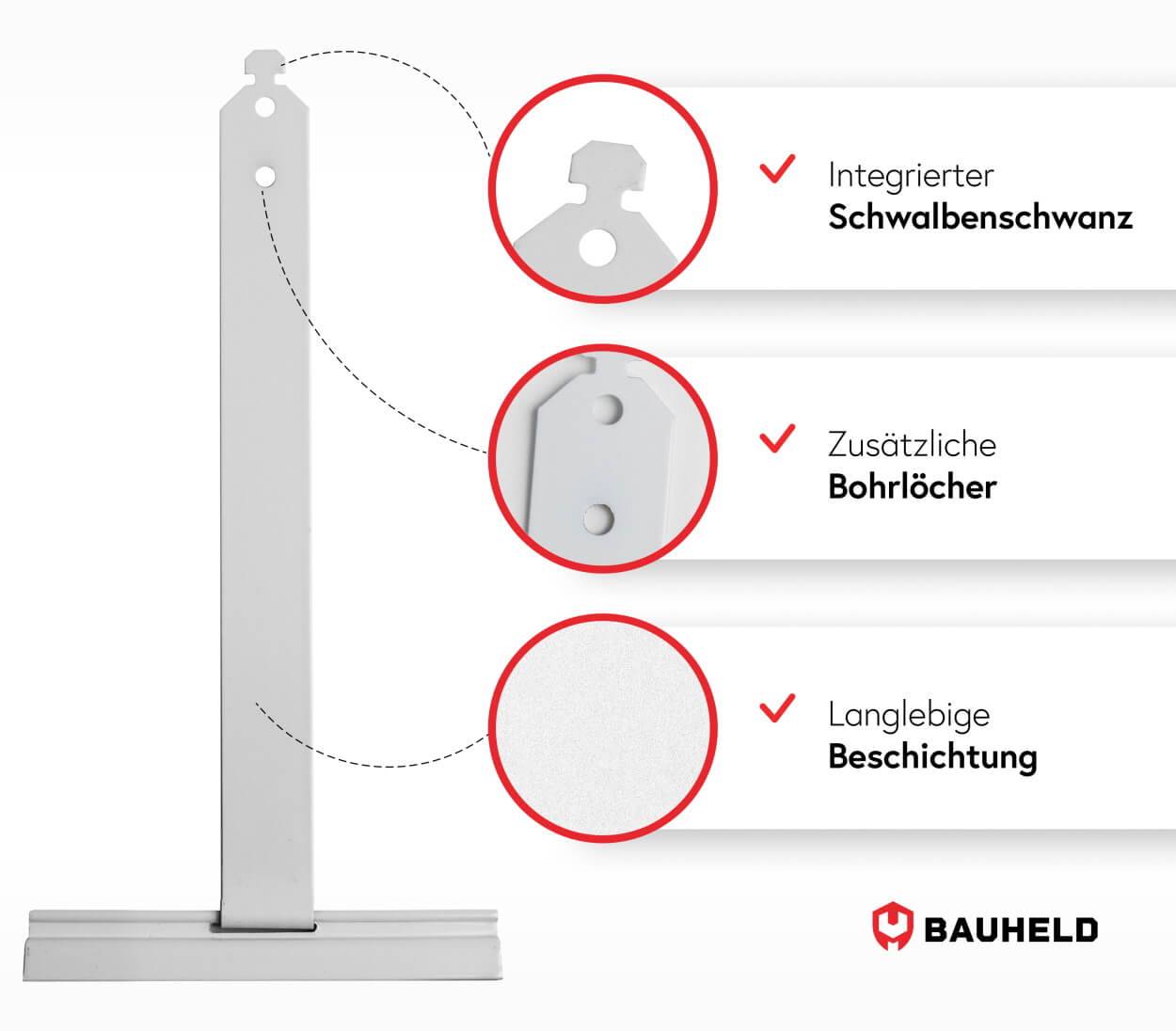 BAUHELD Rollladen Kurbelhalter Höhenverstellbar Grau-2
