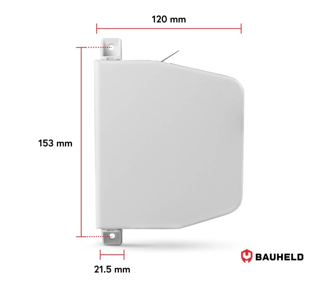 BAUHELD Rollladen Gurtwickler Aufputz 14mm Mini mit Einfädelautomatik Weiß-1