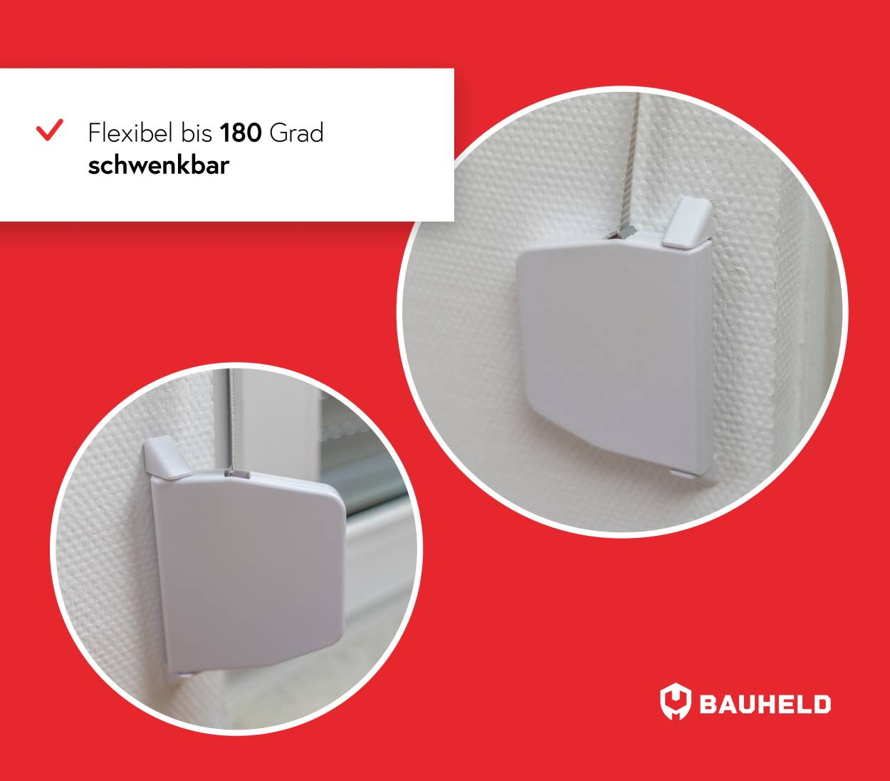 BAUHELD Rollladen Gurtwickler Aufputz 23mm Maxi mit Einfädelautomatik Weiß-2