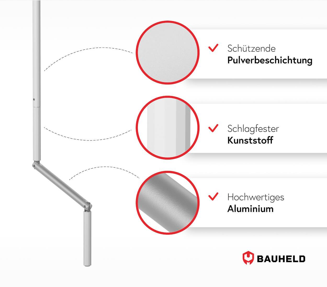 BAUHELD Rollladen Kurbelhalter Magnetisch 35mm Weiß-1