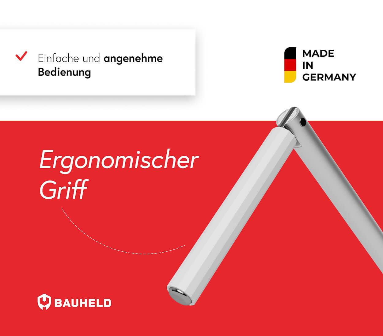BAUHELD Rollladen Kurbelhalter Magnetisch 35mm Weiß-2