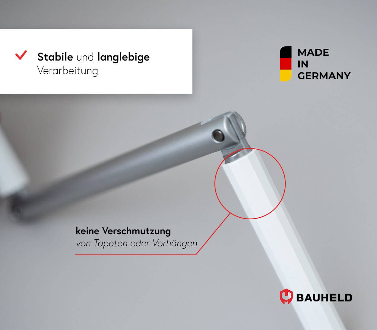 BAUHELD Rollladen Kurbelhalter Magnetisch 35mm Weiß-3