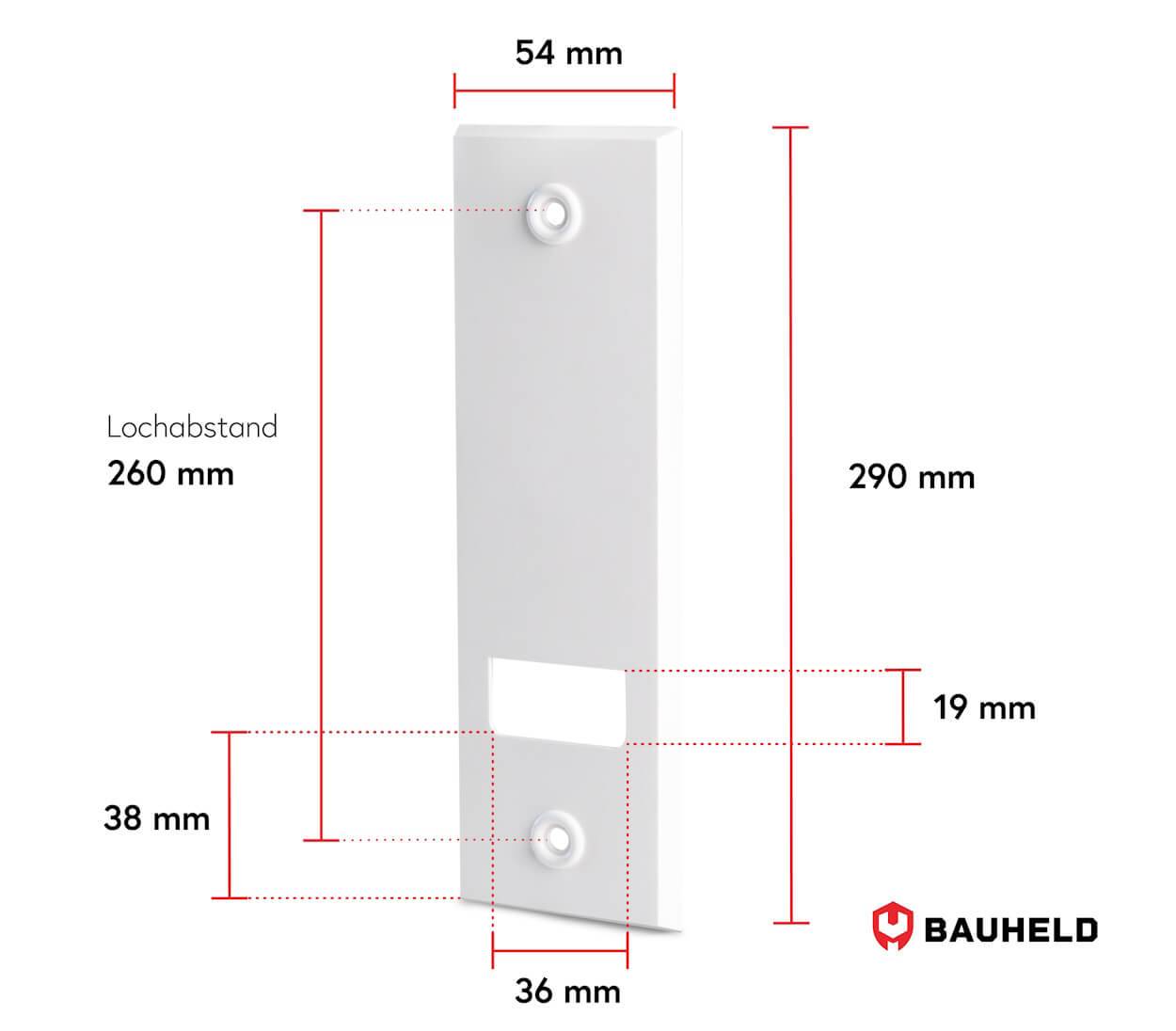 BAUHELD Rollladen Gurtwickler Abdeckplatte 260mm 6 Stück-4