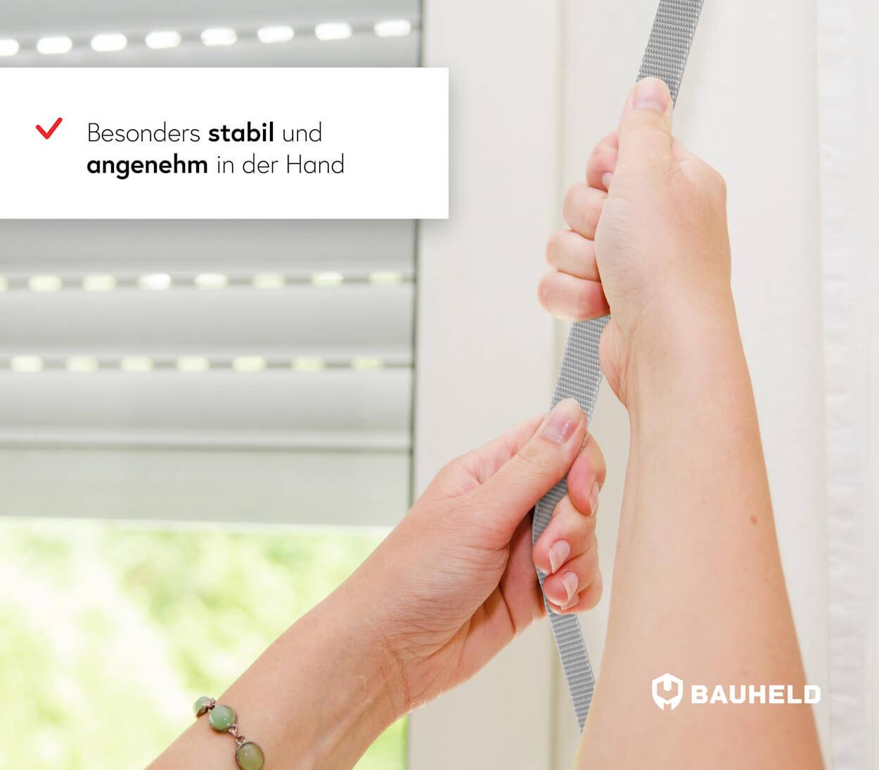 BAUHELD 50m Rollladengurt 14mm Grau-1