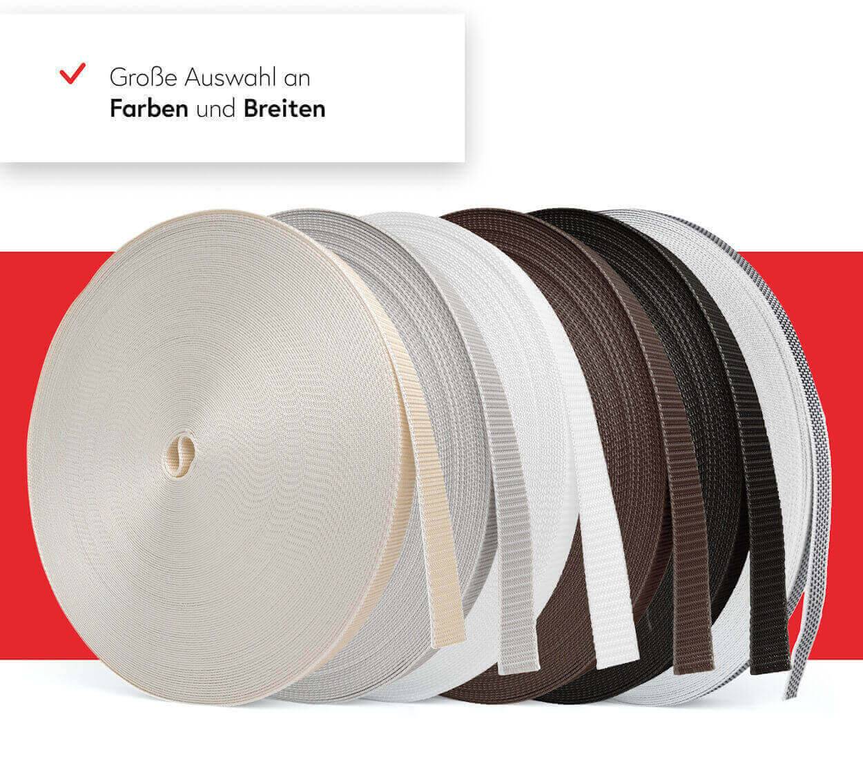 BAUHELD 50m Rollladengurt 14mm Grau-2