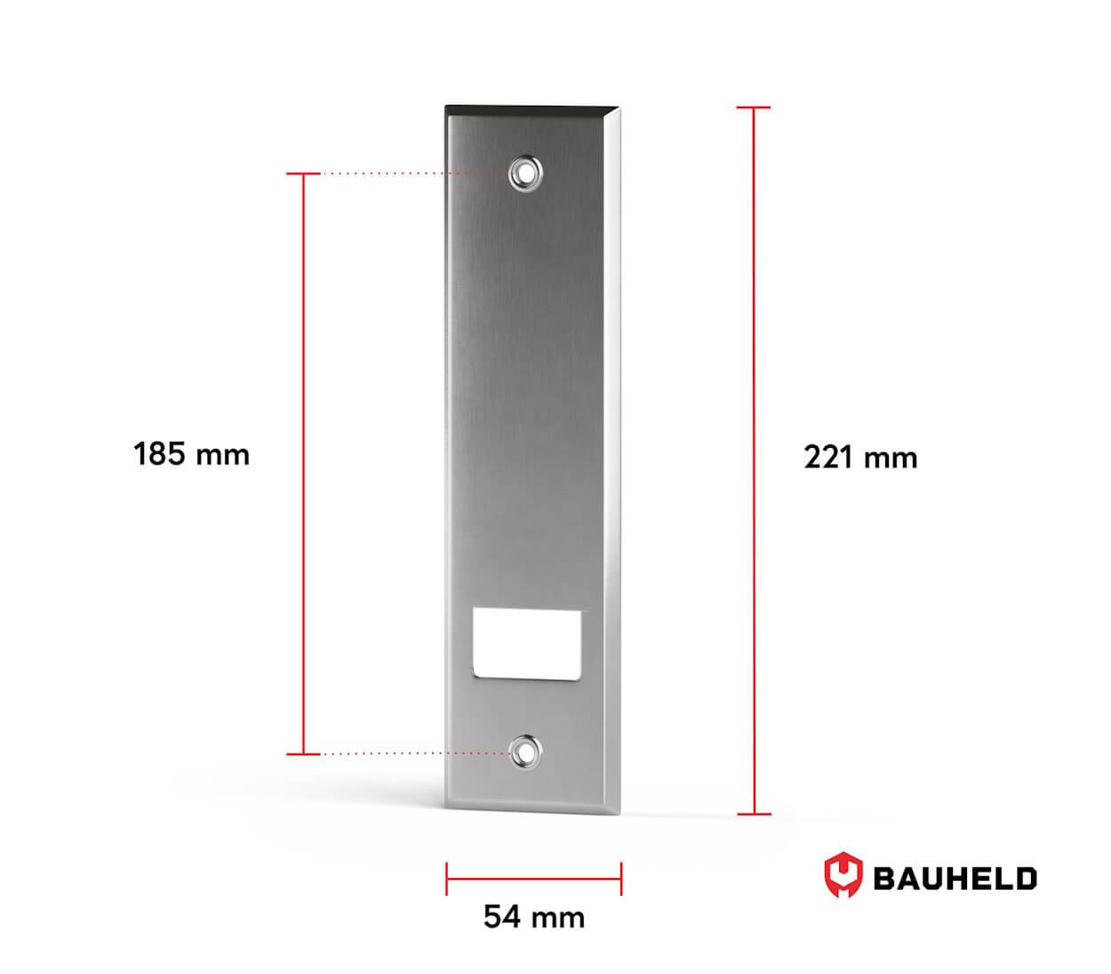 BAUHELD Metall Gurtwickler Abdeckplatte 185mm Offen Verchromt-1