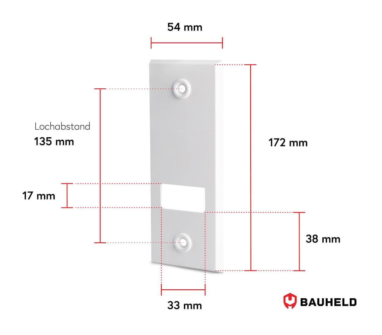 BAUHELD Rollladen Gurtwickler Abdeckplatte 135mm 6 Stück-4