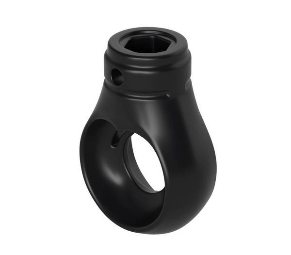 BAUHELD Markisenöse Rund 10 mm Ral 9005 für Kugelhaken
