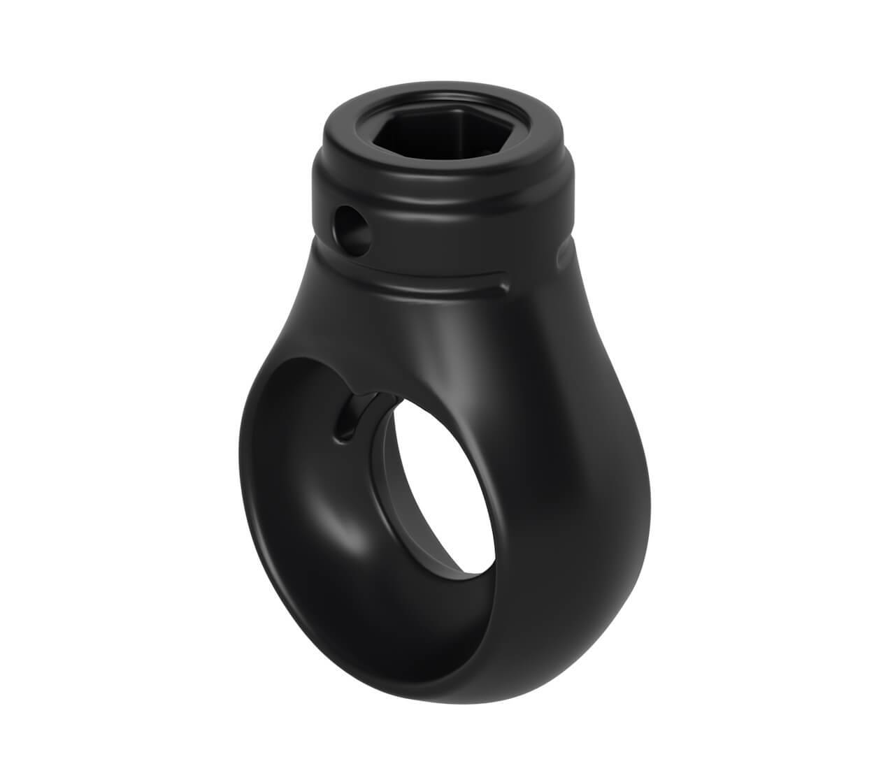 BAUHELD Markisenöse Rund 10 mm Ral 9005 für Kugelhaken-0