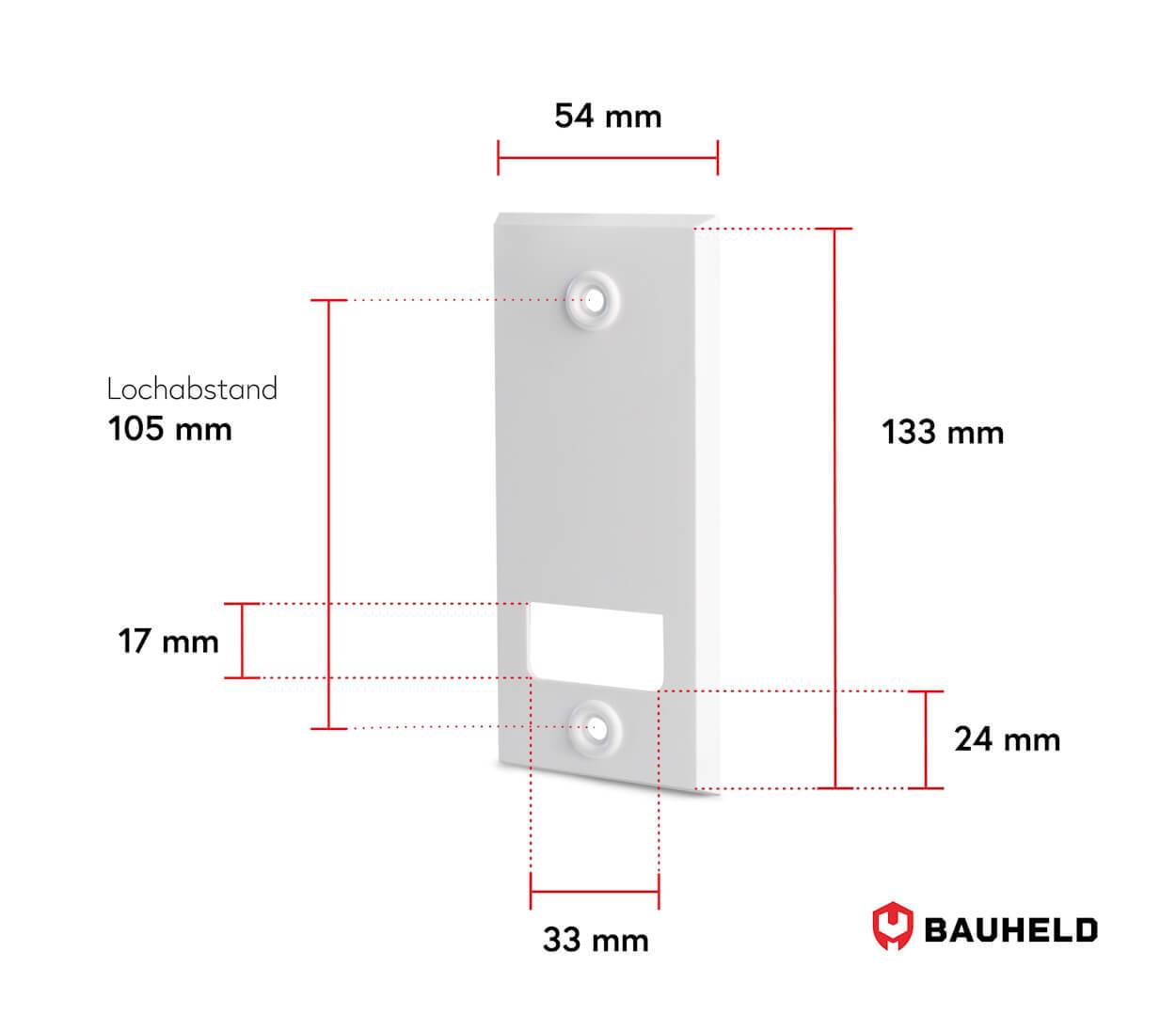 BAUHELD Rollladen Gurtwickler Abdeckplatte 105mm 6 Stück-4