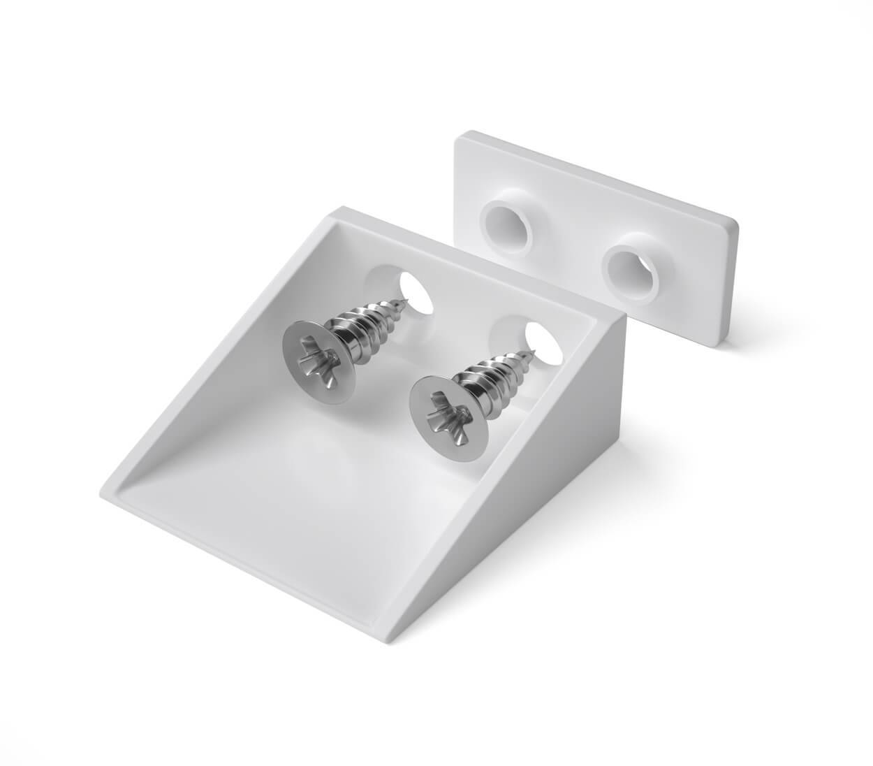 BAUHELD Rollladen Anschlagwinkel 40mm Weiß 8 Stück-0