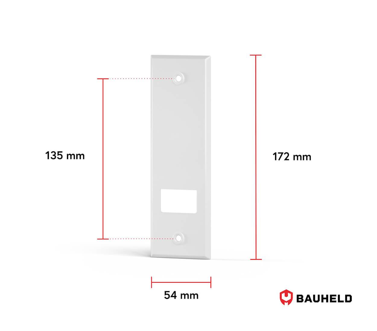 BAUHELD Metall Gurtwickler Abdeckplatte 135mm Offen Beschichtet-1