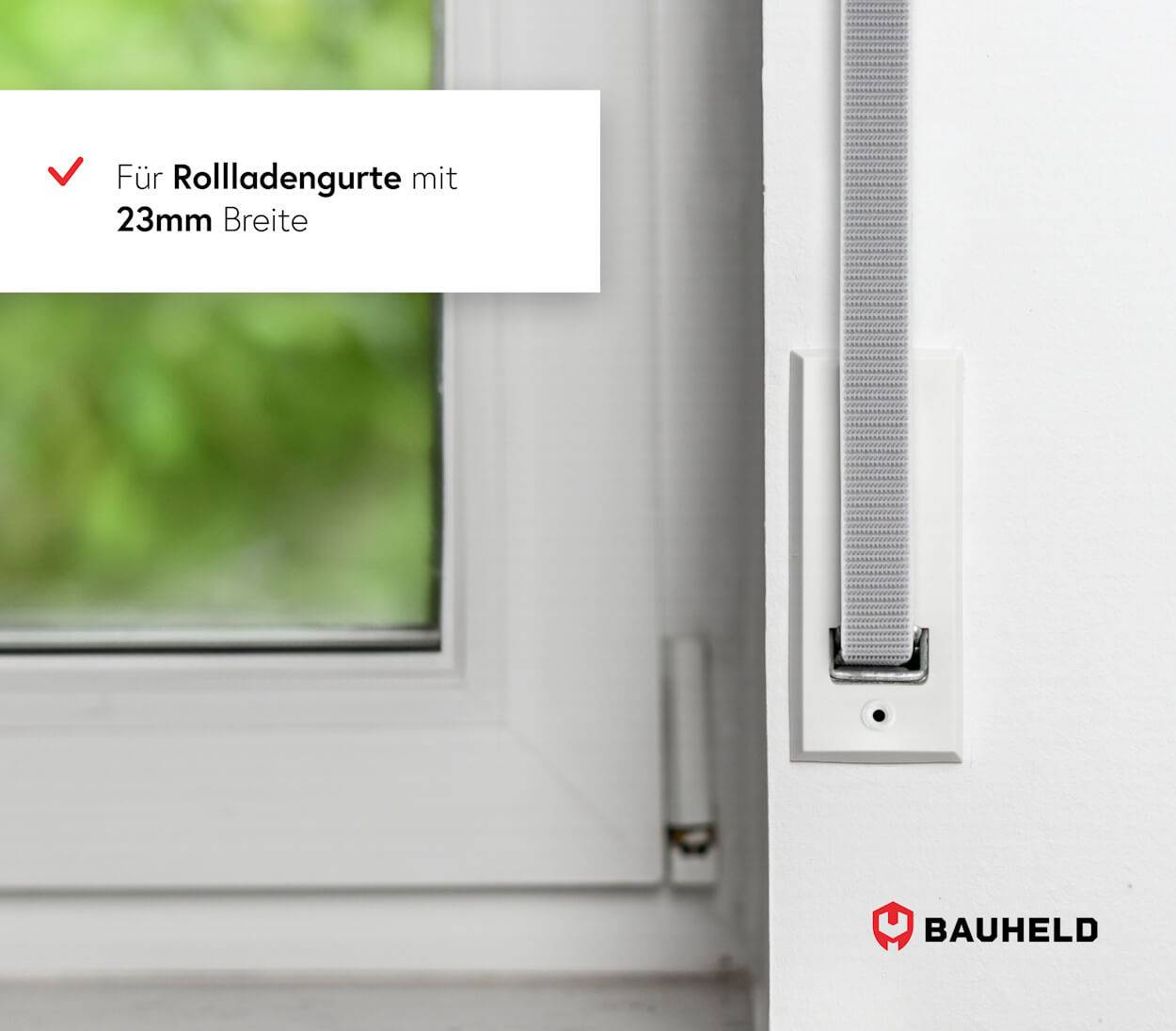 BAUHELD Metall Gurtwickler Abdeckplatte 135mm Offen Beschichtet-4