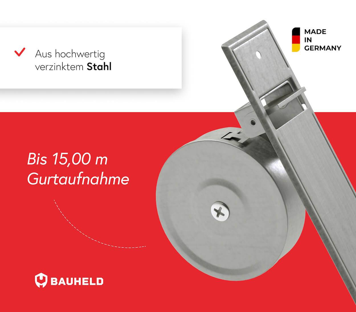 BAUHELD Rollladen Gurtführung 14mm Rolle Braun 5 Stück-3
