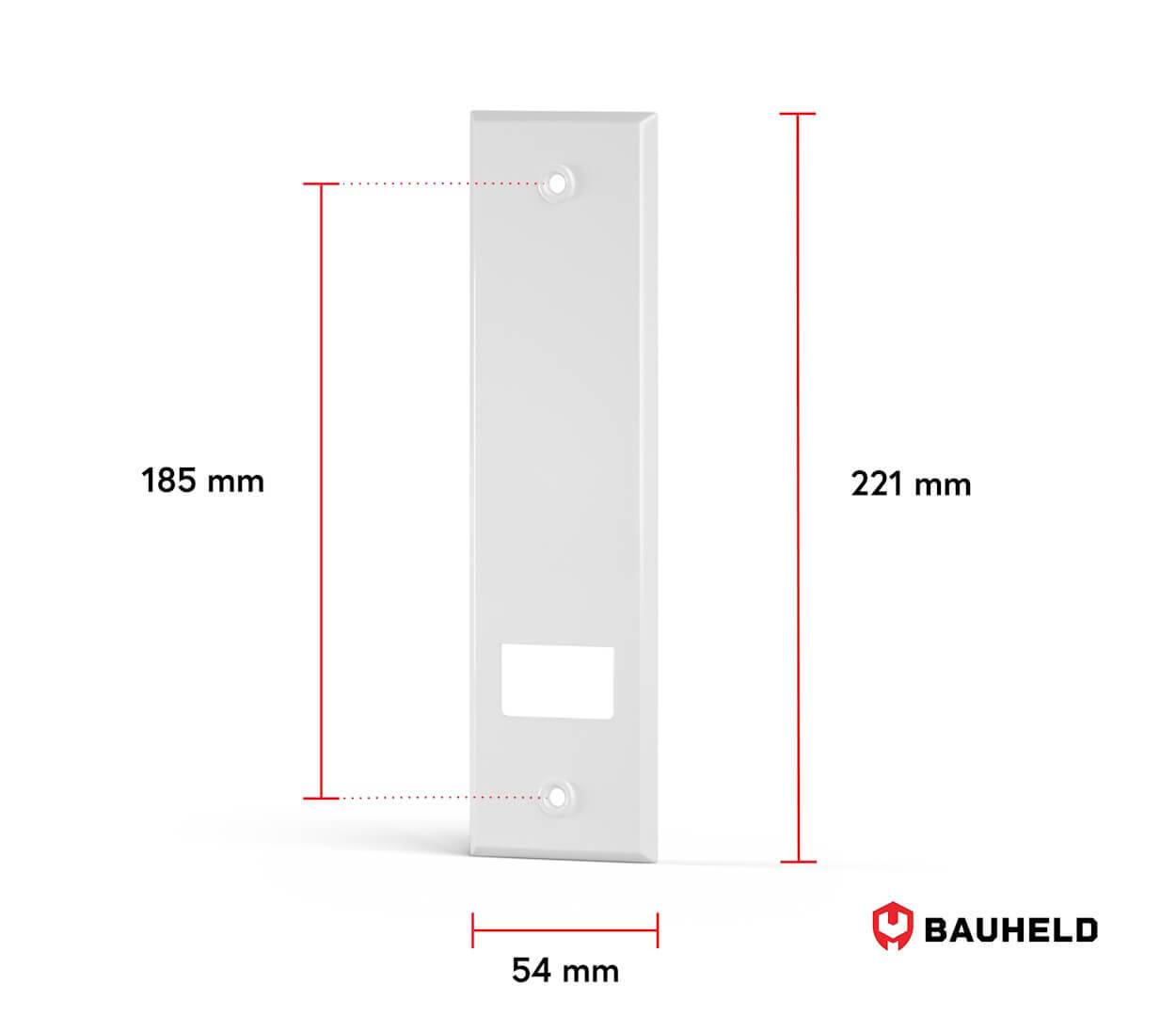 BAUHELD Metall Gurtwickler Abdeckplatte 185mm Offen Beschichtet-4