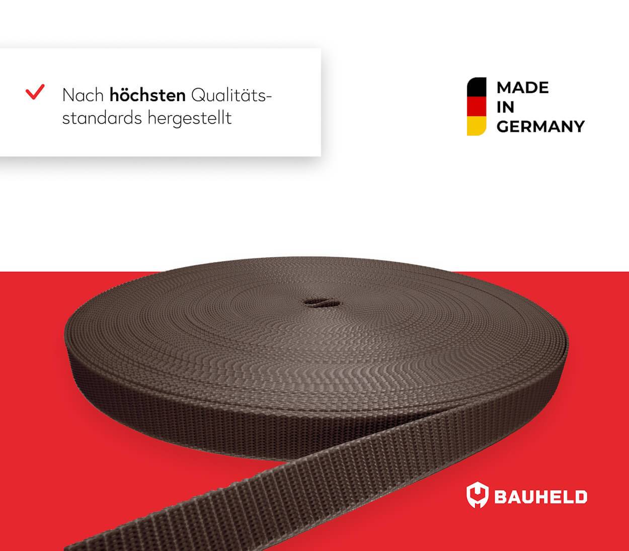 BAUHELD 50m Rollladengurt 14mm Braun-4