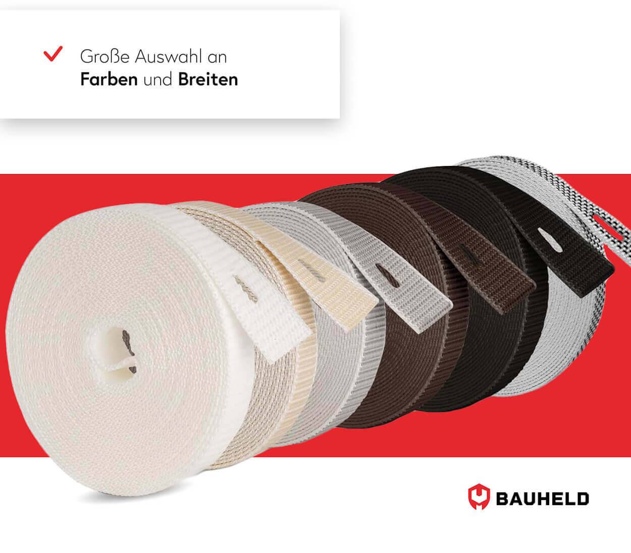 BAUHELD 6m Rollladengurt 23mm Beige-1