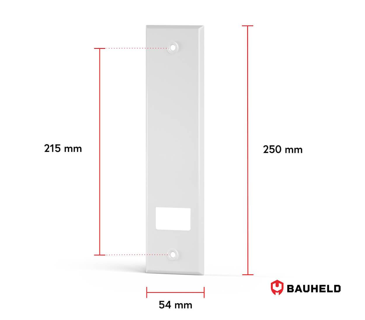 BAUHELD Metall Gurtwickler Abdeckplatte 215mm Offen Beschichtet-4