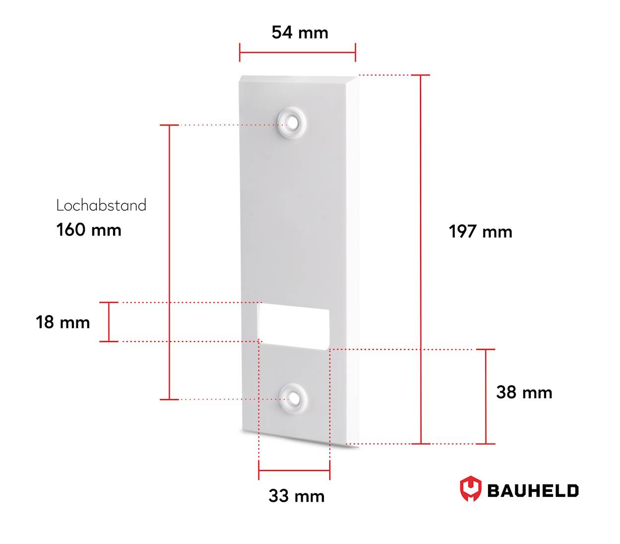 BAUHELD Rollladen Gurtwickler Abdeckplatte 160mm 6 Stück-4
