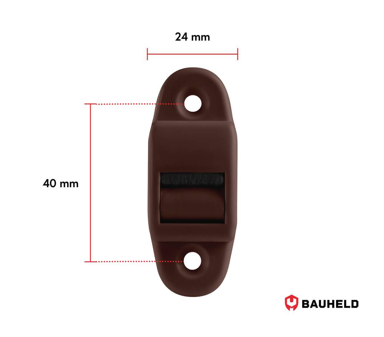 BAUHELD Rollladen Gurtführung 14mm Rolle Braun 5 Stück-4