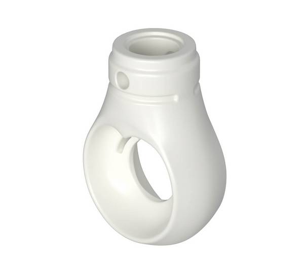 BAUHELD Markisenöse Rund 12 mm Ral 9016 für Kugelhaken