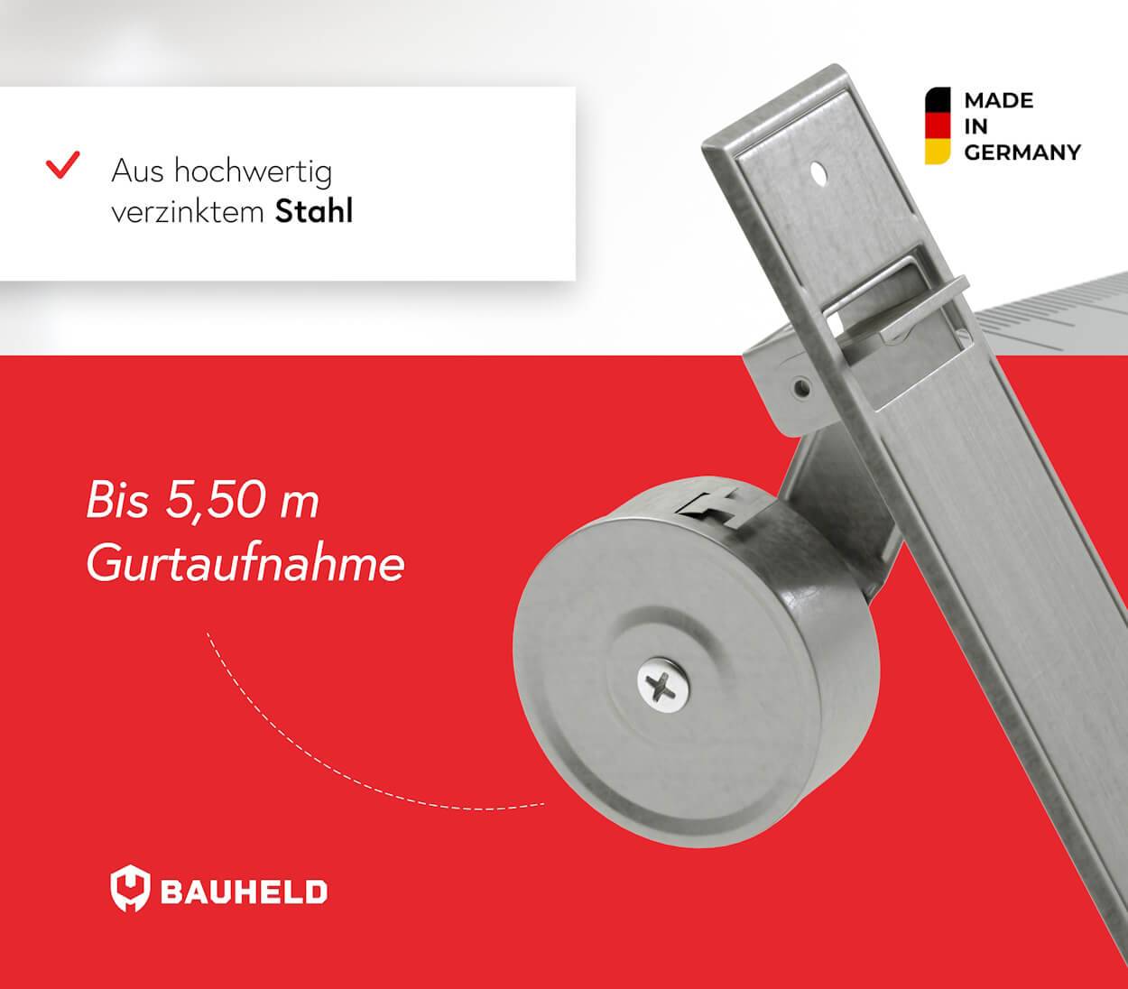 BAUHELD Rollladen Gurtwickler Unterputz 135mm Maxi Ohne Abdeckplatte-4