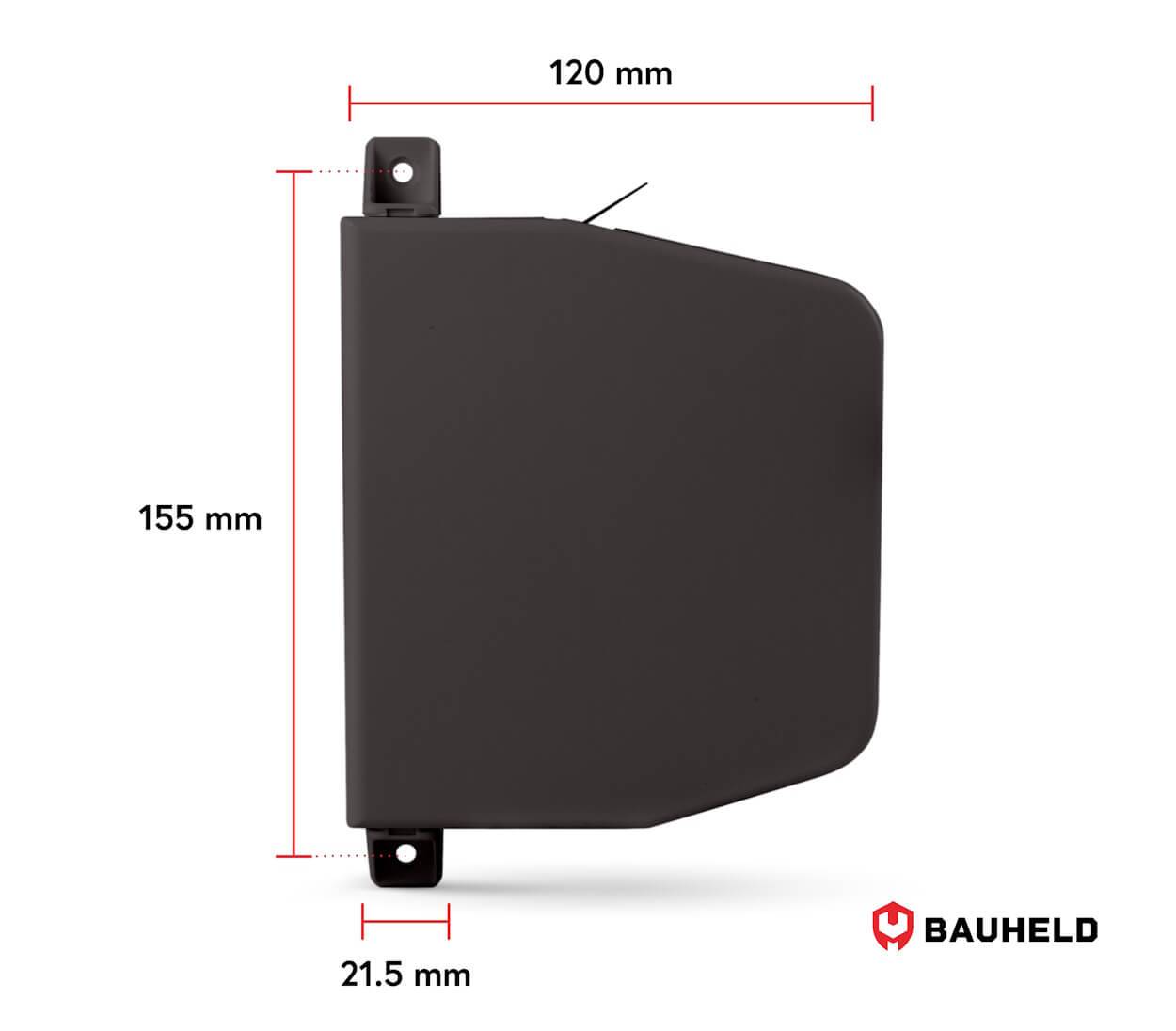 BAUHELD Rollladen Gurtwickler Aufputz 14mm Mini Aufklappbar mit Kunststofftrommel Braun-2
