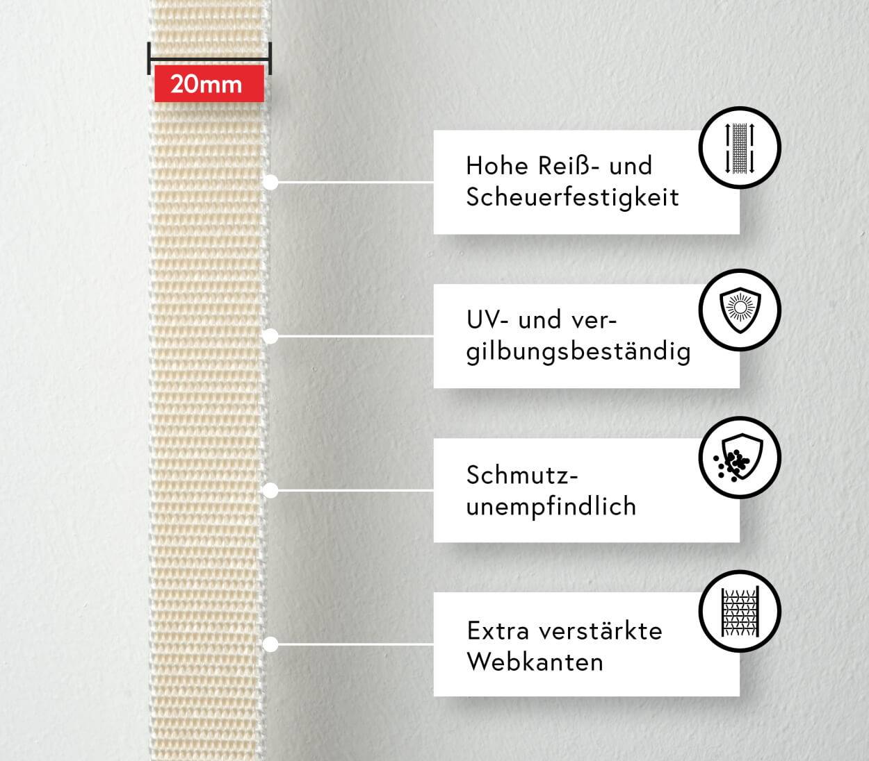 BAUHELD 50m Rollladengurt 20mm Beige-3