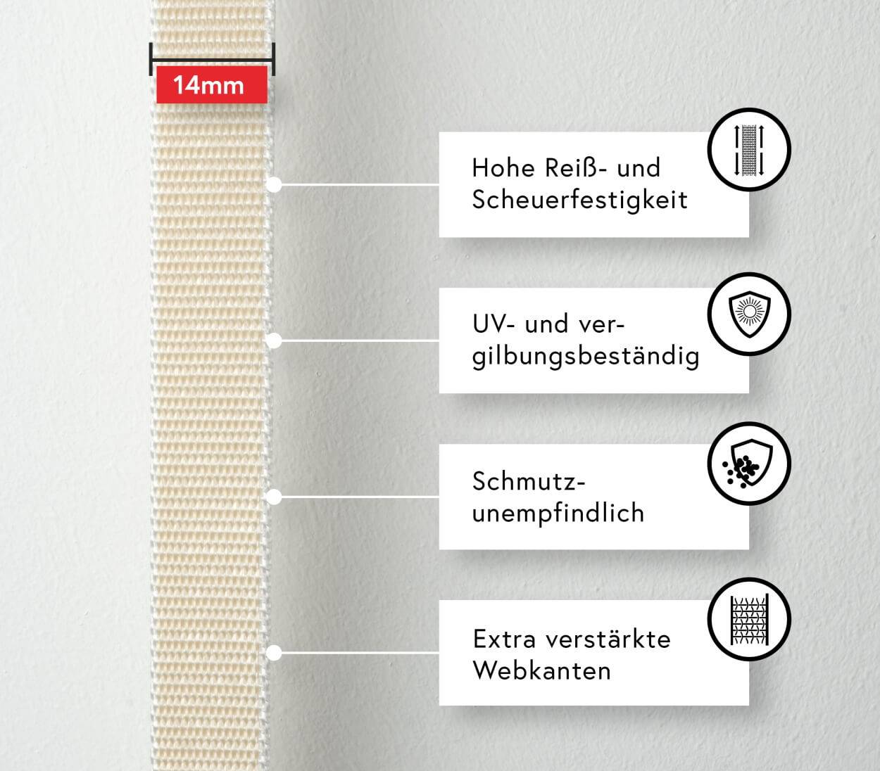 BAUHELD 50m Rollladengurt 14mm Beige-3