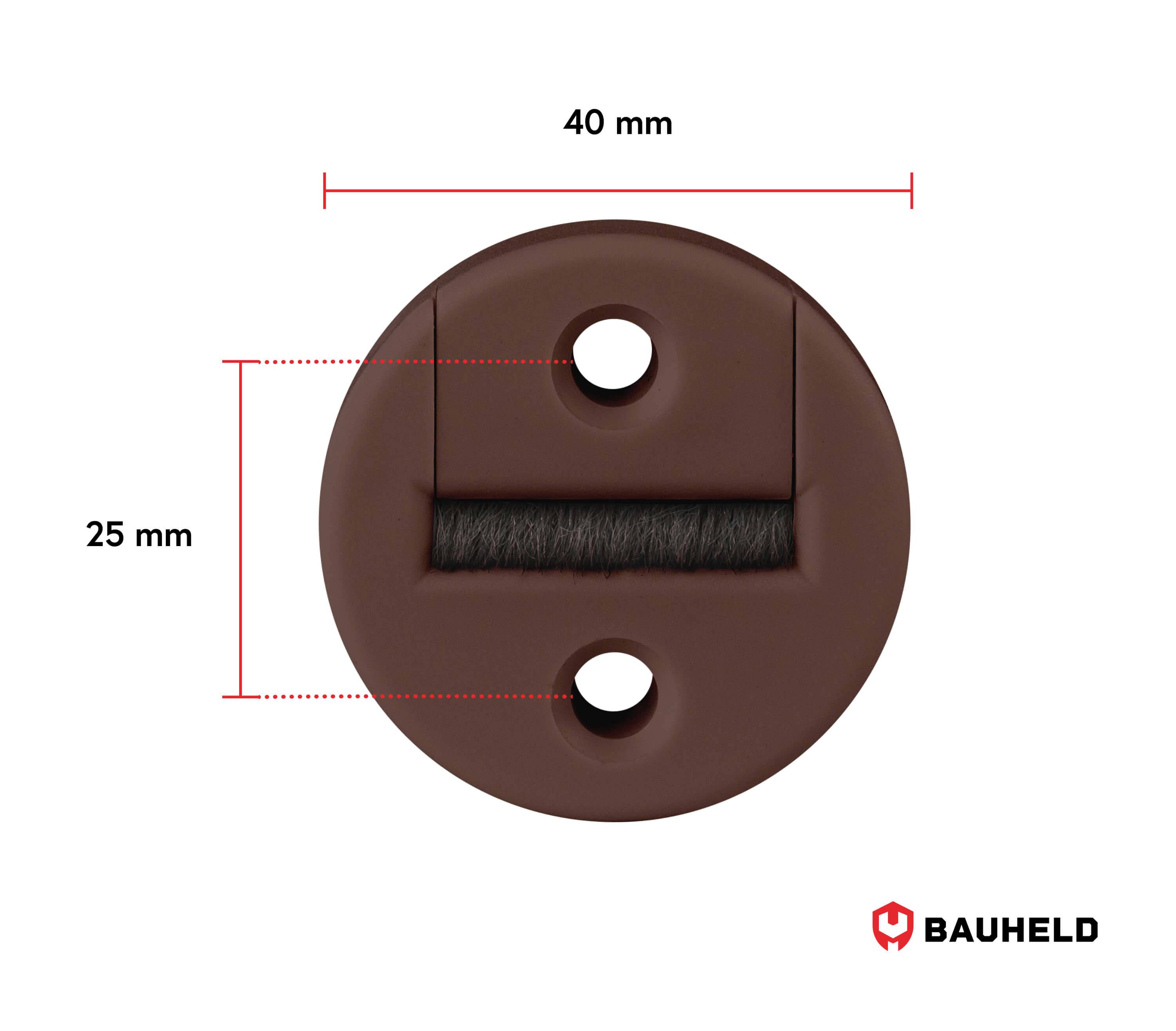BAUHELD Rollladen Gurtführung 23mm Rund ohne Gurtausbau Braun 5 Stück-4