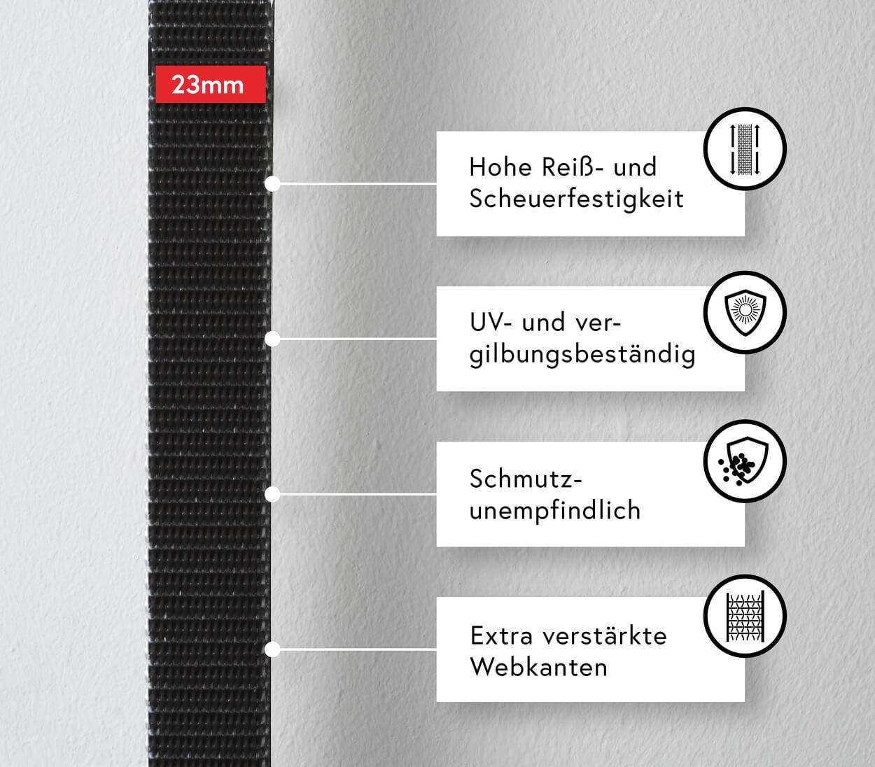 BAUHELD 50m Rollladengurt 23mm Schwarz-3