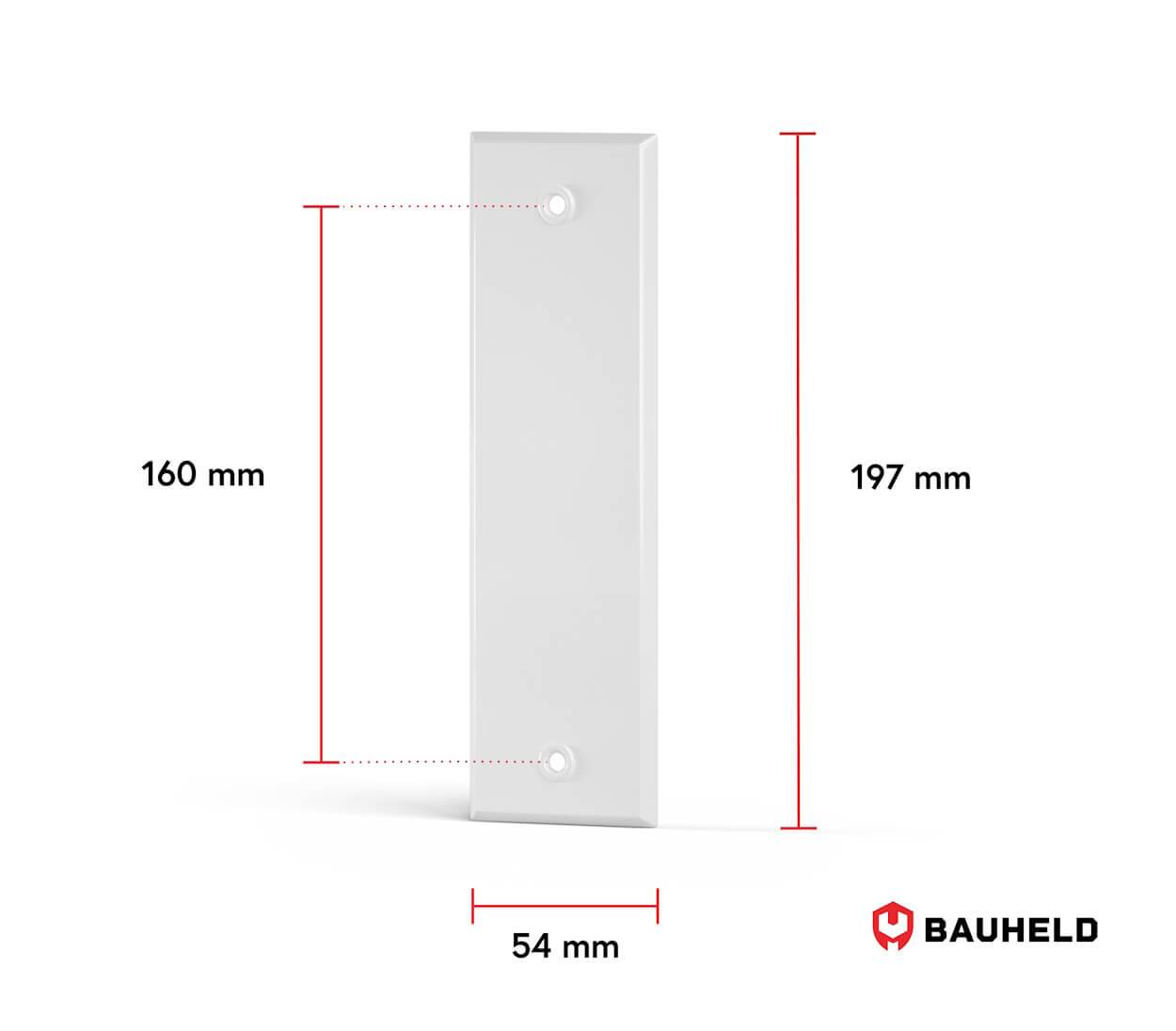 BAUHELD Metall Gurtwickler Abdeckplatte 160mm Geschlossen Beschichtet-4