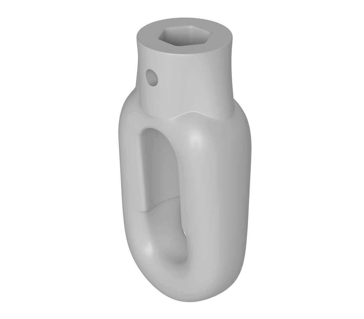 BAUHELD Markisenöse Oval 10 mm Ral 7035 für Fleischerhaken-0