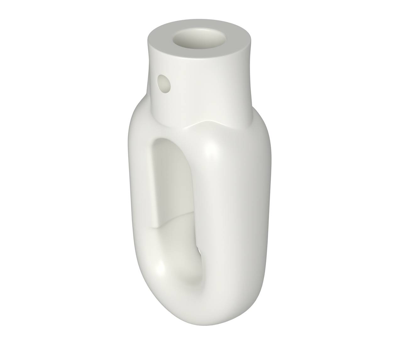 BAUHELD Markisenöse Oval 12 mm Ral 9016 für Fleischerhaken-0