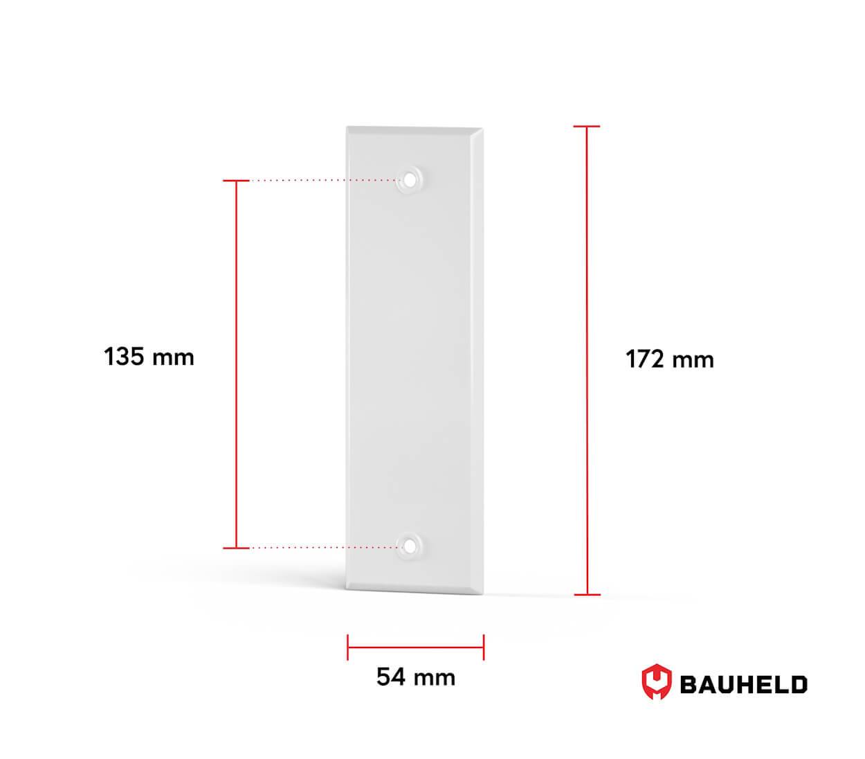 BAUHELD Metall Gurtwickler Abdeckplatte 135mm Geschlossen Beschichtet-4