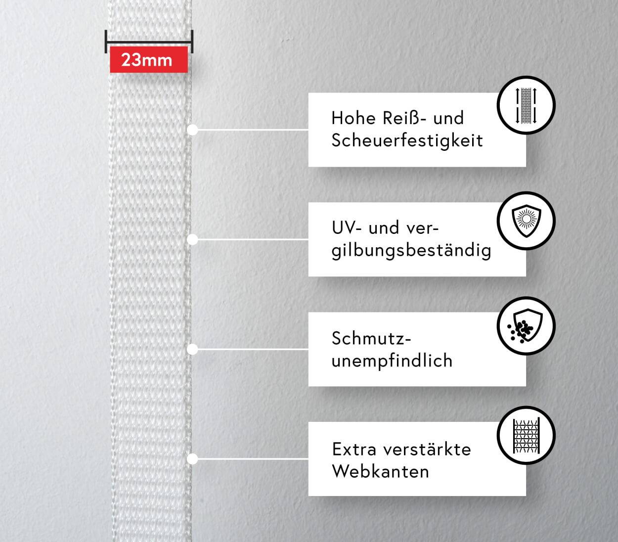 BAUHELD 50m Rollladengurt 23mm Weiß-4