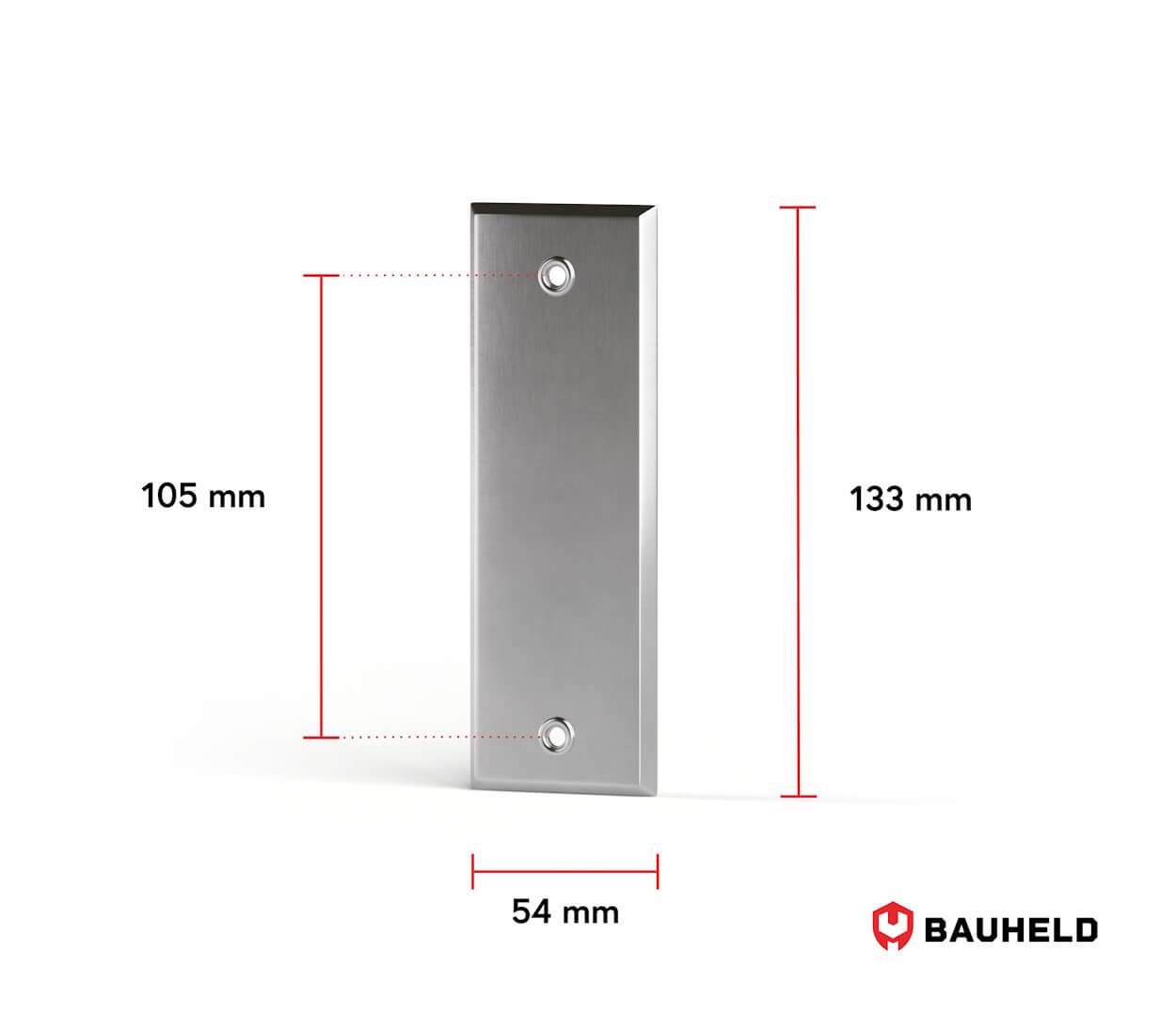 BAUHELD Metall Gurtwickler Abdeckplatte 105mm Geschlossen Verchromt-4
