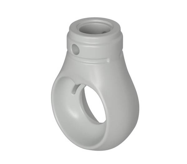 BAUHELD Markisenöse Rund 12 mm Ral 7035 für Kugelhaken