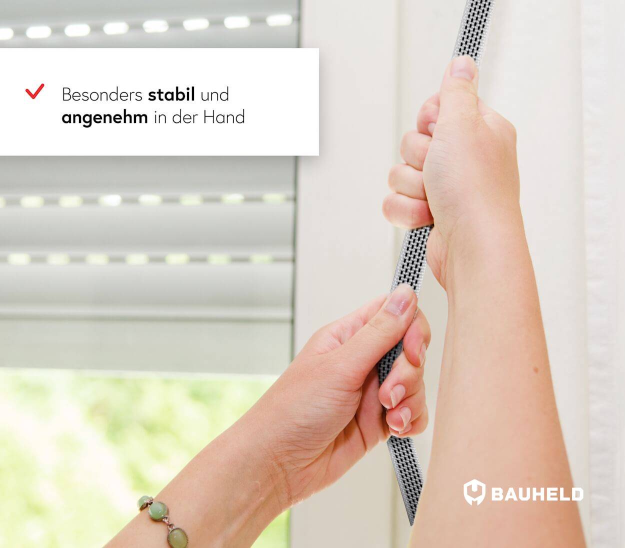 BAUHELD 6m Rollladengurt 14mm Schwarz Weiß-2