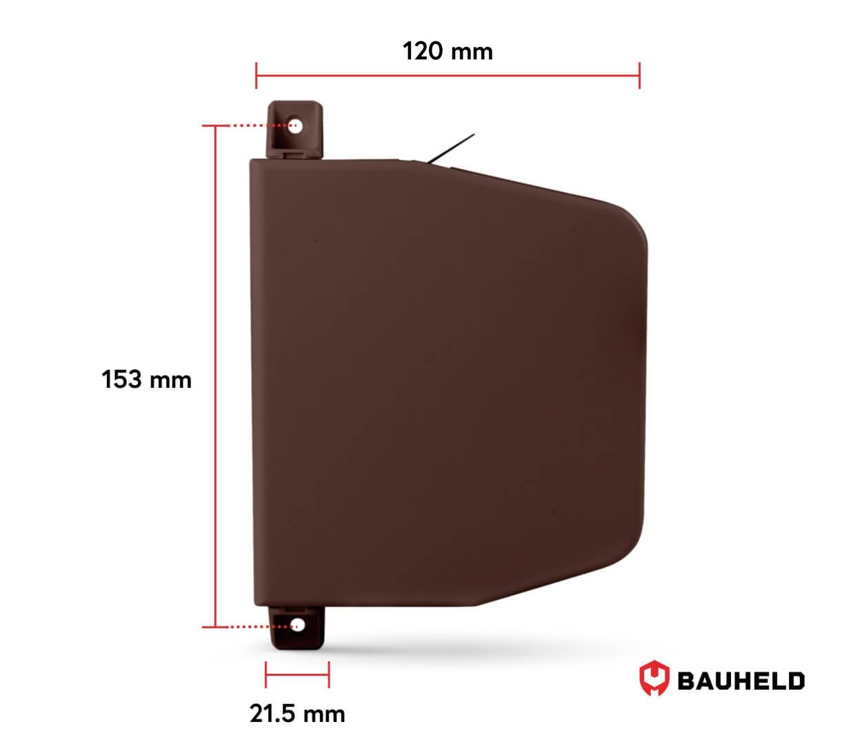 BAUHELD Rollladen Gurtwickler Aufputz 14mm Mini mit Einfädelautomatik Braun-4