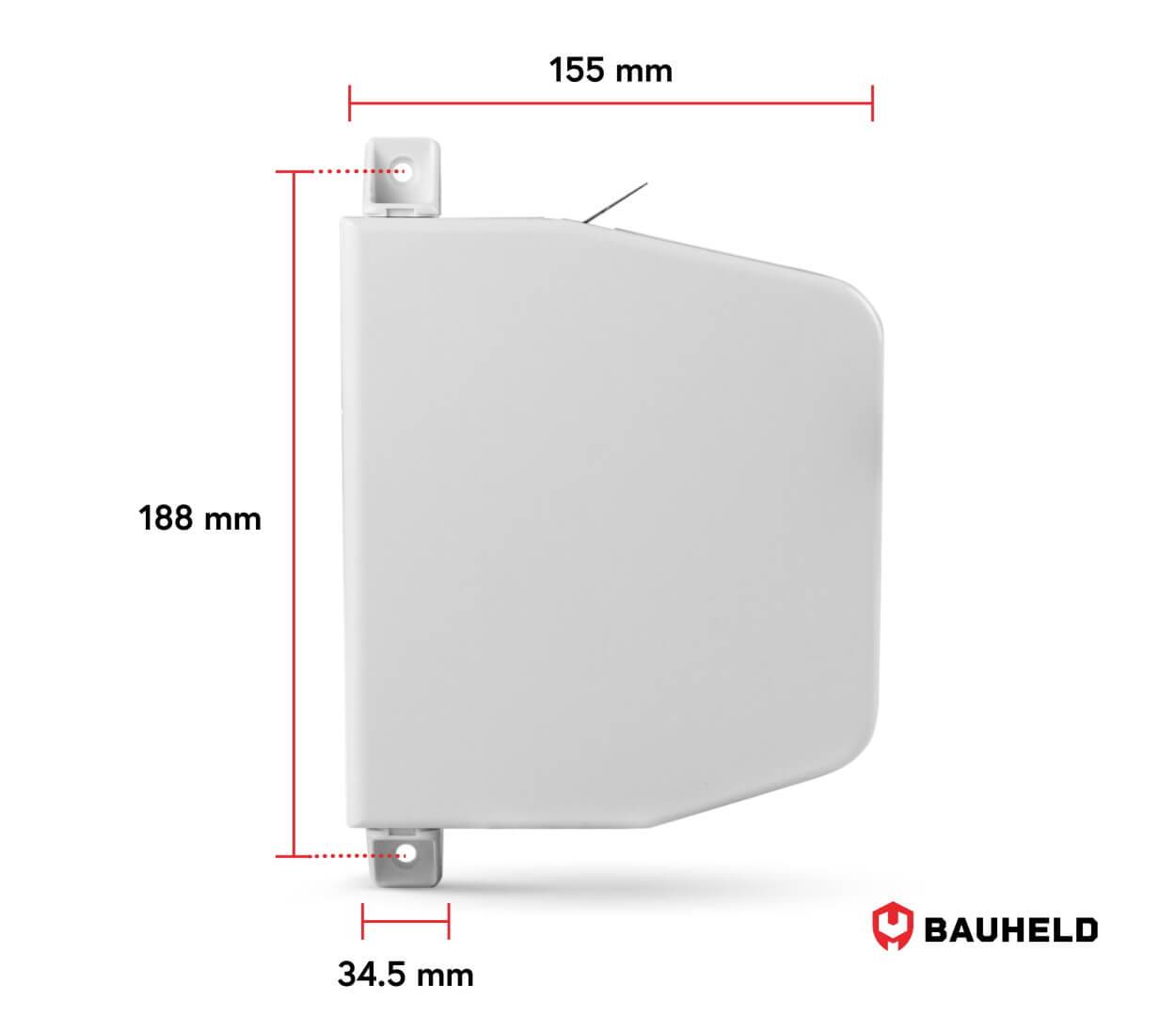 BAUHELD Rollladen Gurtwickler Aufputz 23mm Maxi mit Einfädelautomatik Weiß-3