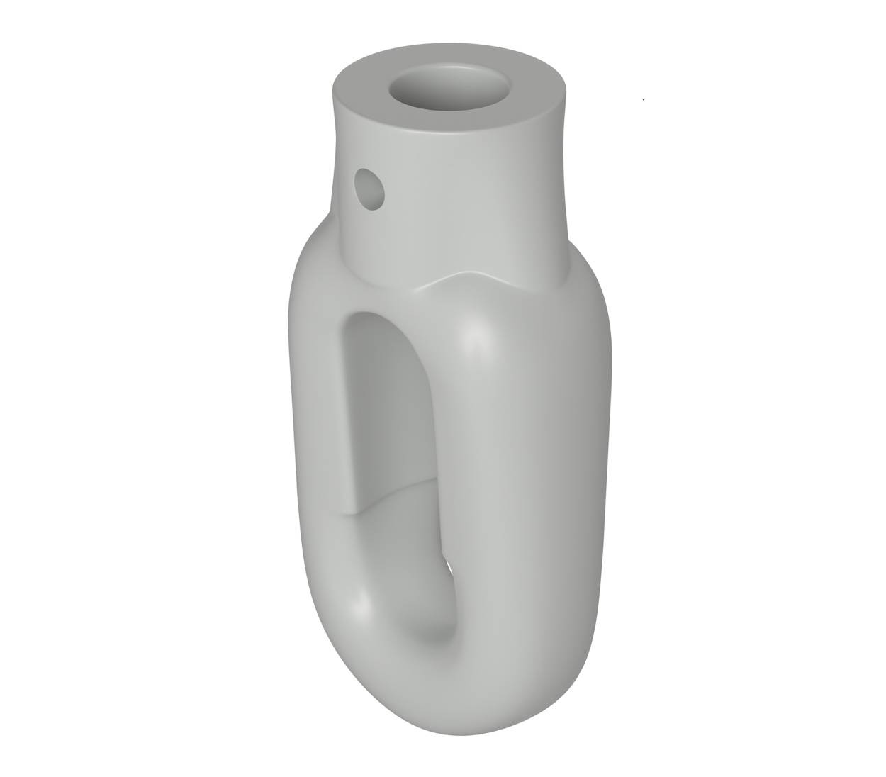 BAUHELD Markisenöse Oval 12 mm Ral 7035 für Fleischerhaken-0